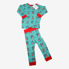 LITTLE GREEN RADICALS 2 ans pyjama de Noël vert/rouge