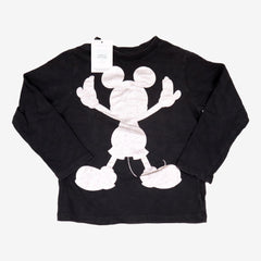 GAP 5 ans tee-shirt noir dessin Mickey argenté