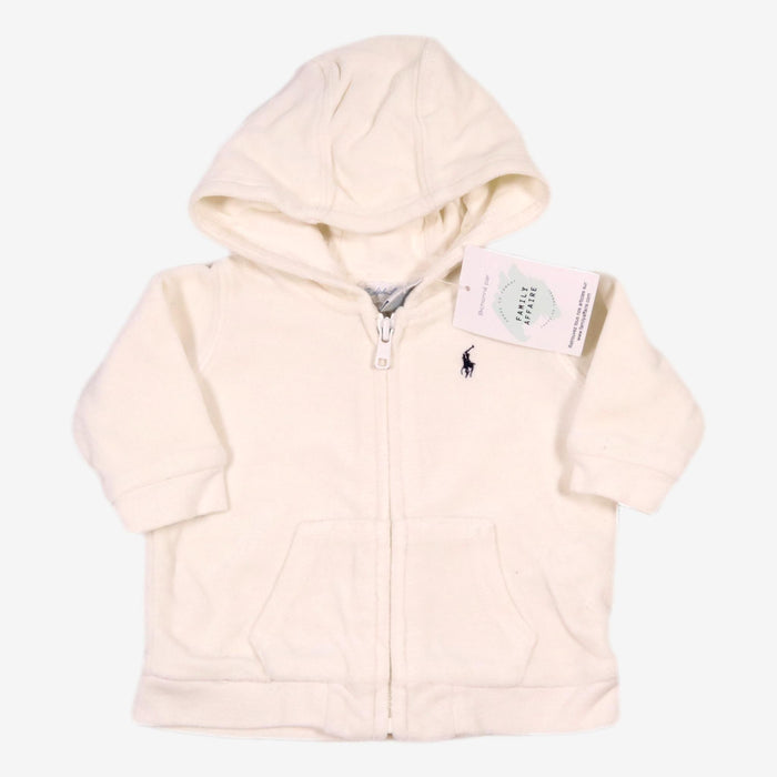 RALPH LAUREN 3 mois gilet en velours blanc