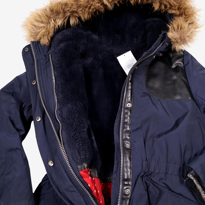 IKKS 10 ans Parka marine fourré