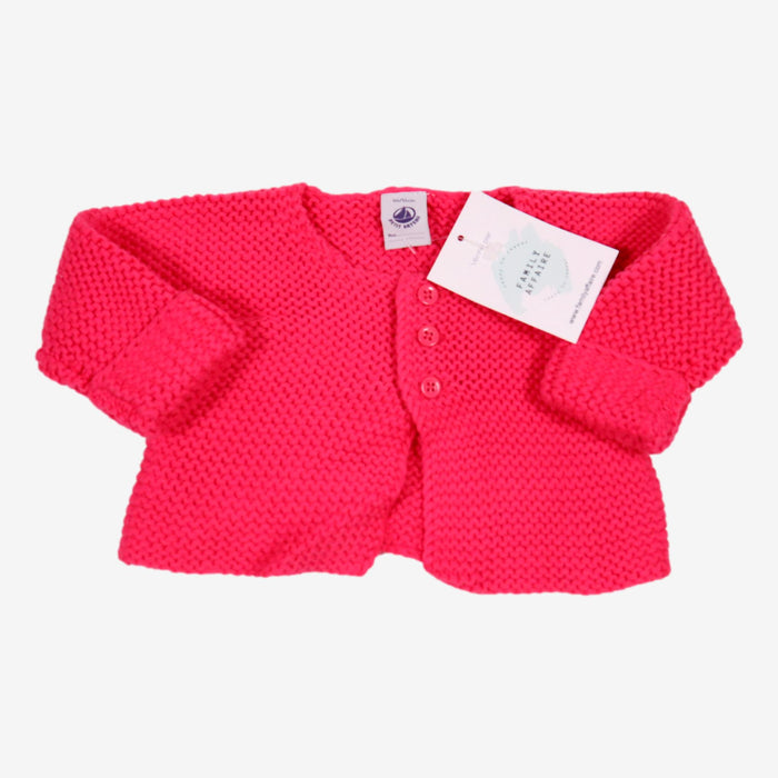 PETIT BATEAU 1m gilet rose point mousse