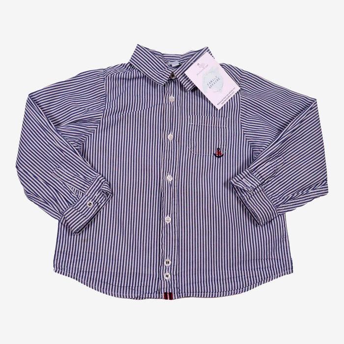 JACADI 3 ans chemise rayée bleu