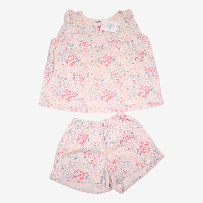 PETIT BATEAU 10 ans pyjama short fleuri