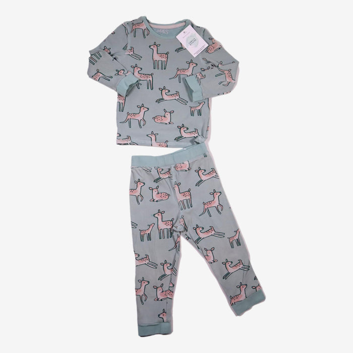 M&S 2 ans ensemble pyjama motif biches