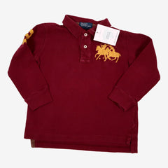 RALPH LAUREN 4 ans polo bordeaux