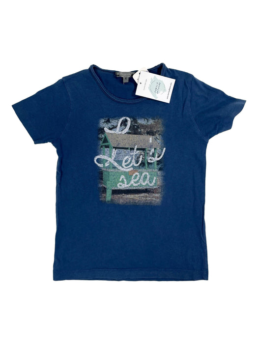 BONPOINT 6 ans tee shirt bleu let's sea