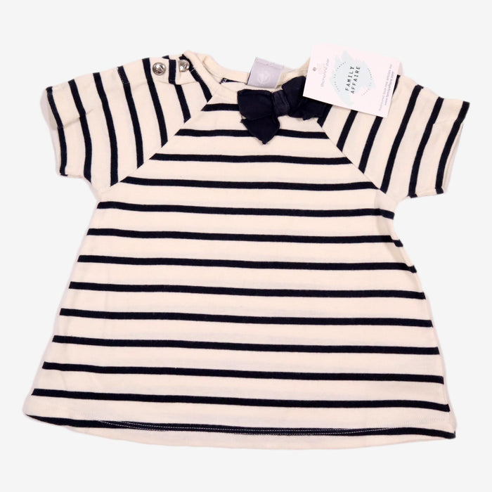 PETIT BATEAU 2 ans t-shirt marinière marine