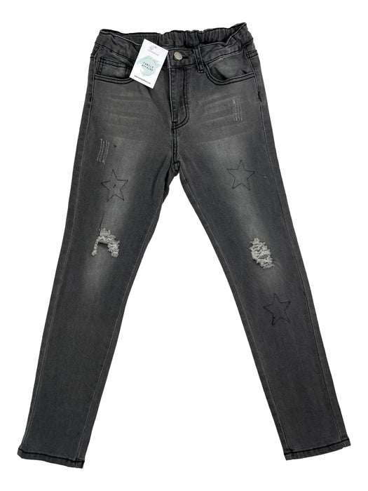 ODIETAMO 10/12 ans pantalon jean noir