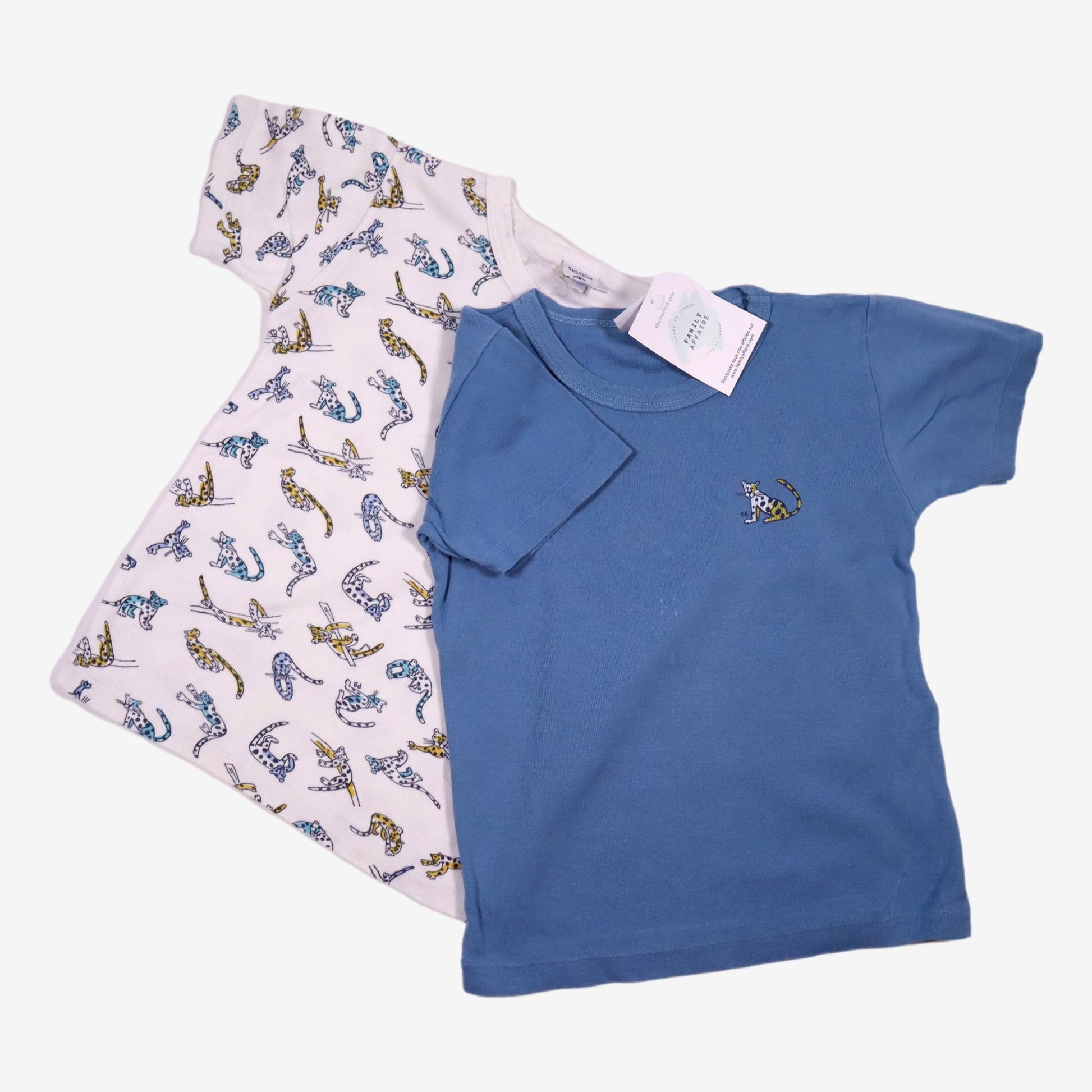 PETIT BATEAU 5 ans Lot de 2 teeshirts