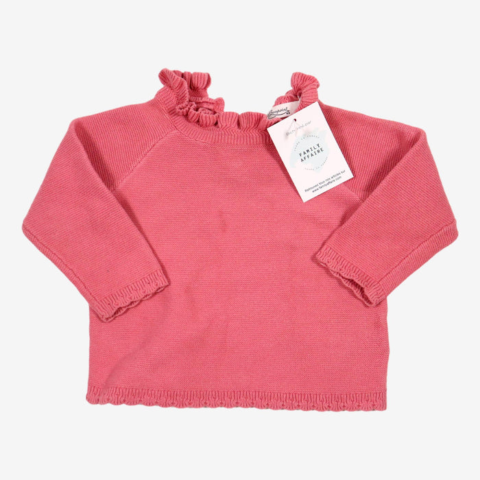 BONPOINT 12m pull collerette rose