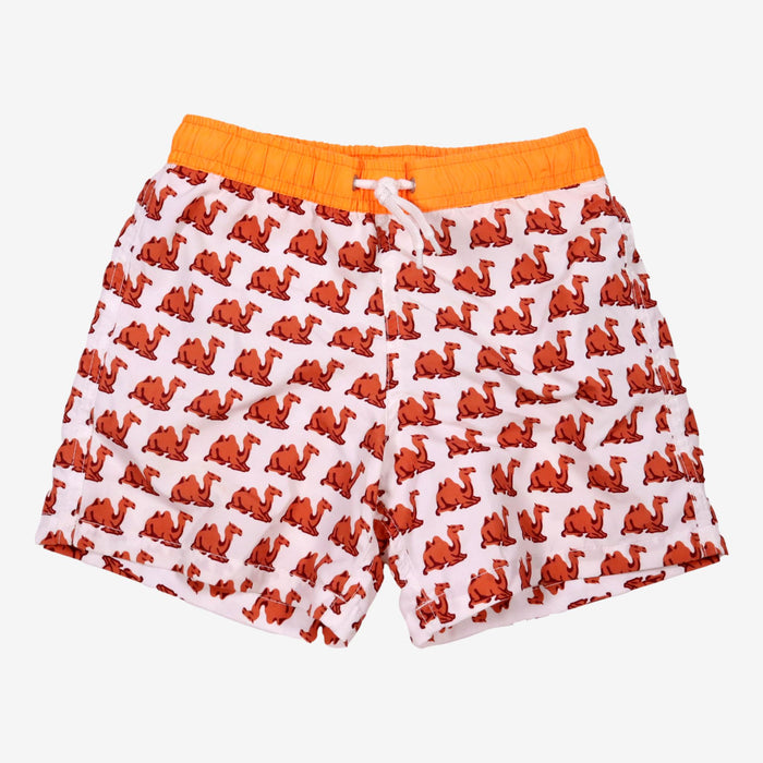 BRAI 8 ans Short de bain orange imprimé chameaux