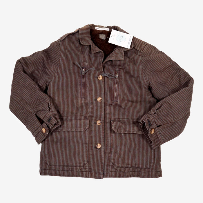 BONTON 10 ans veste rayé doublée sherpa