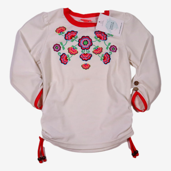 SUNUVA 4 ans T-shirt anti-uv blanc motifs fleurs