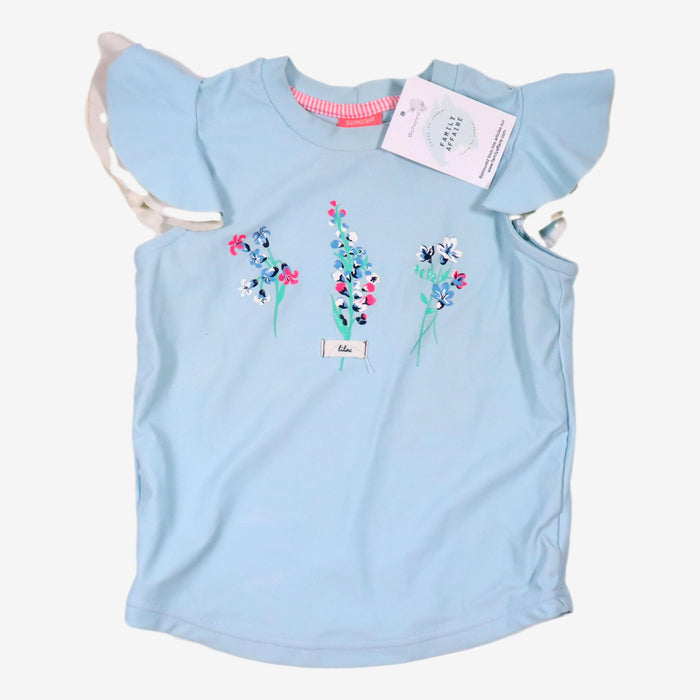 SUNUVA 4 ans T-shirt anti-uv bleu manches à volants