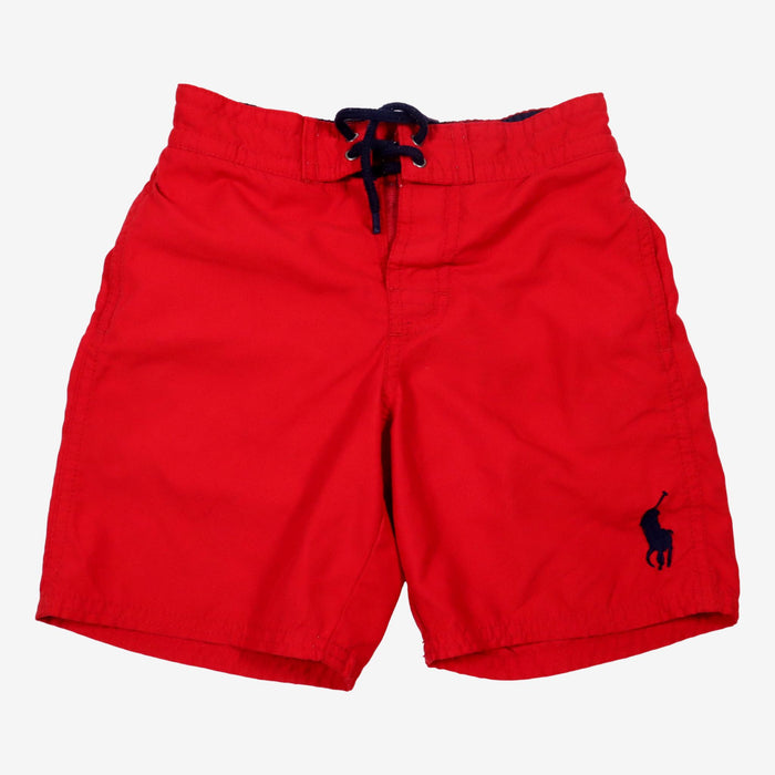 RALPH LAUREN 5 ans Short de bain rouge logo marine