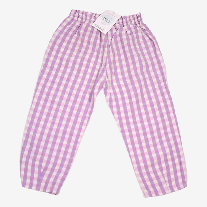 ZARA 3/4 ans pantalon carreaux violet