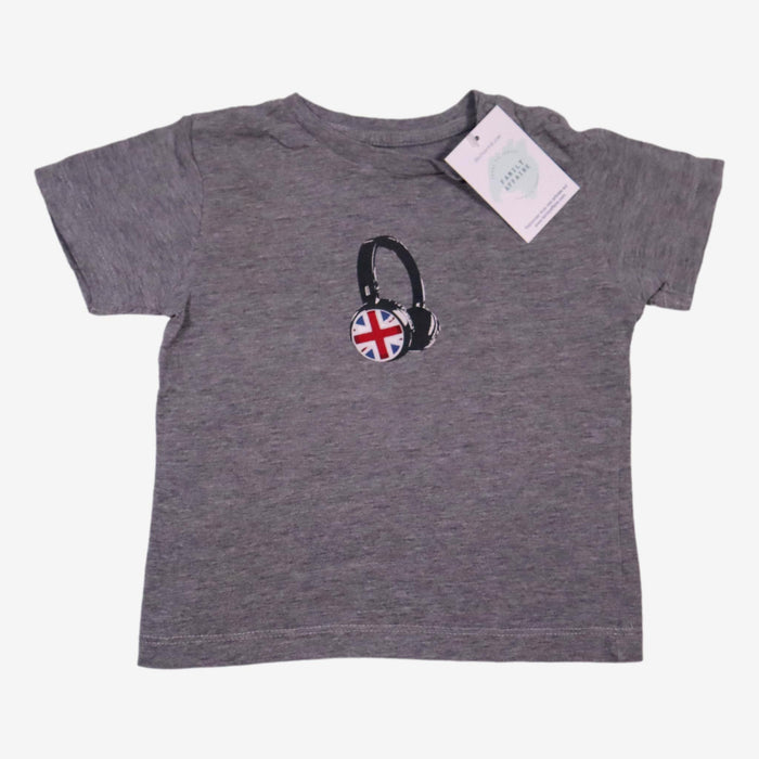 BOUT'CHOU 2 ans Tee-shirt casque anglais gris