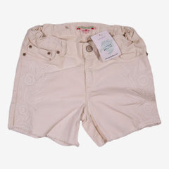 BONPOINT 10 ans Short broderies fleurs blanc