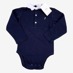 JACADI 24m body col polo  marine