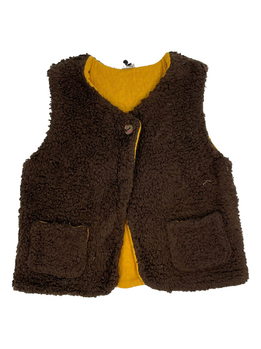 RISU RISU 6/8 ans Gilet fausse fourrure marron