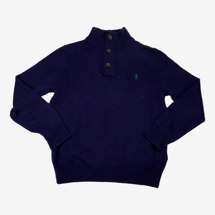 RALPH LAUREN 8 ans pull bleu laine