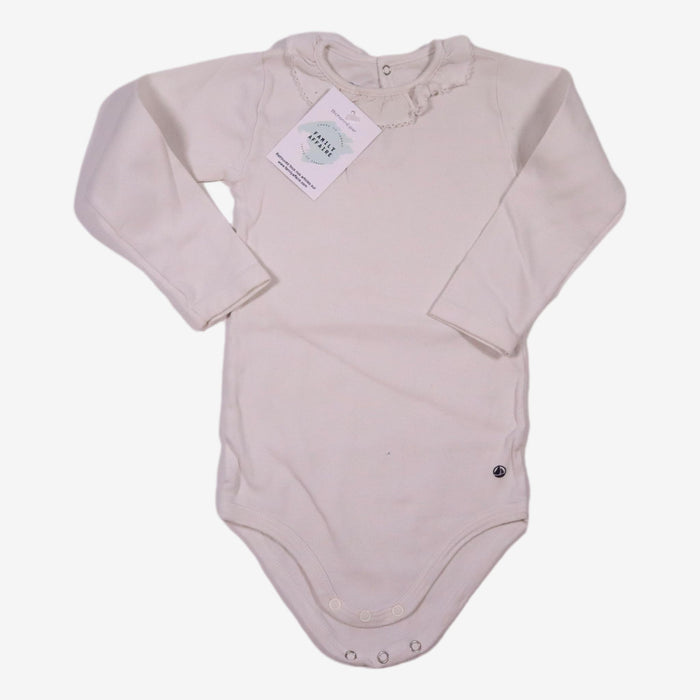 PETIT BATEAU 2 ans body blanc petit col