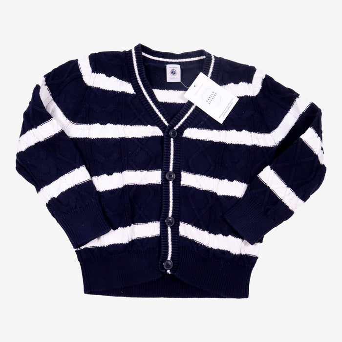 PETIT BATEAU 5 ans Pull en maille tressée rayures