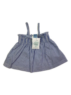 JACADI NEUF 2 ans Blouse bretelles smock rayé bleu