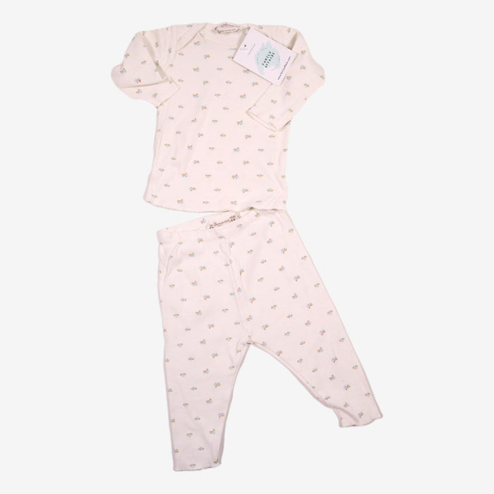 BONPOINT 3 mois pyjama 2pcs blanc imprimé camions