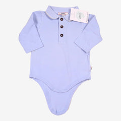 JACADI 6 mois body polo bleu ciel