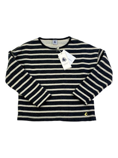 PETIT BATEAU NEUF  6 ans Pull marinière gris foncé