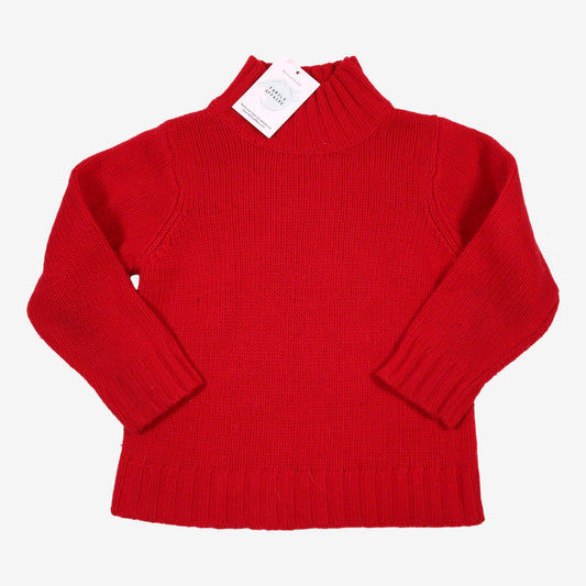 BONTON 6 ans pull rouge col cheminée