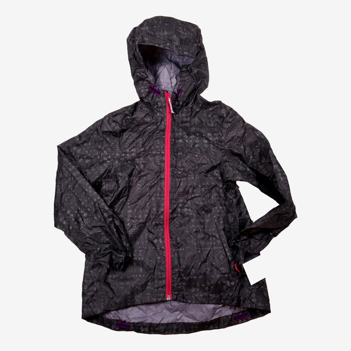 QUECHUA 8 ans Imperméable gris zip rose