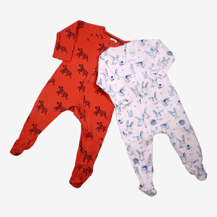 NEXT BABY 9/12 mois lot 2 pyjamas motif animaux