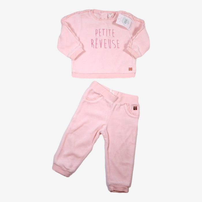 CARREMENT BEAU 18 mois ensemble pyjama rose