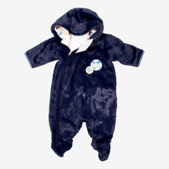 LIITLE MARC JACOB 1 mois combi pilote en fausse fourrure bleu