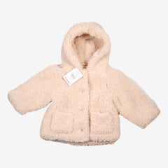 MANGO 18 mois manteau en sherpa crème capuche