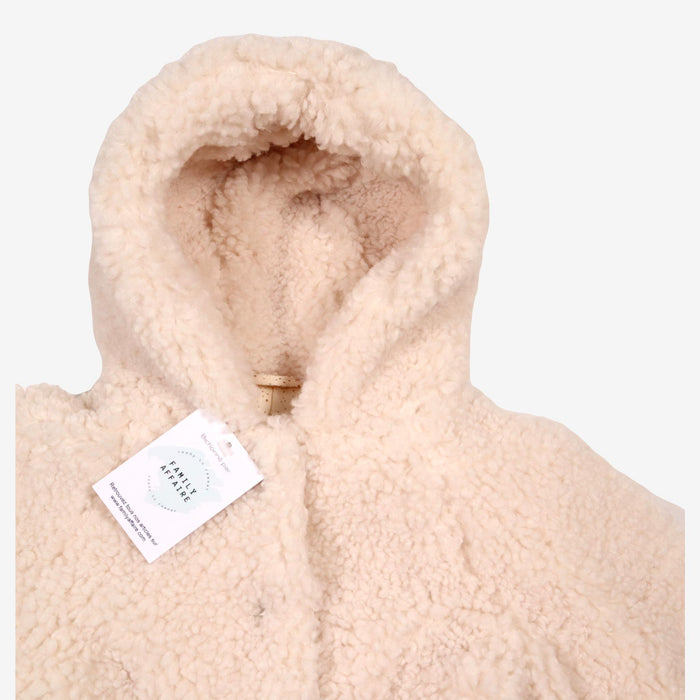 MANGO 18 mois manteau en sherpa crème capuche