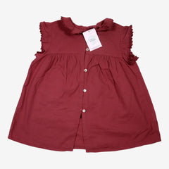 BONTON 10 ans blouse bordeaux