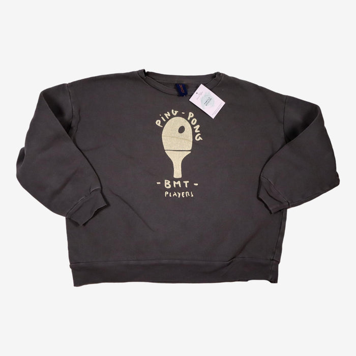 BONMOT 10/11 ans sweat gris ping pong