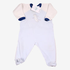 PETIT BATEAU 6m pyjama velours bleu