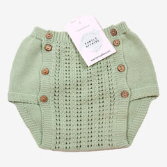 BONNET A POMPOM 6m bloomer maille vert