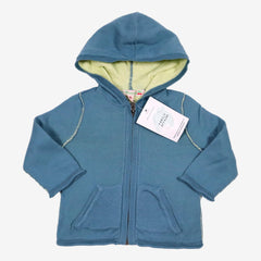 BONPOINT 6m gilet zip bleu vert