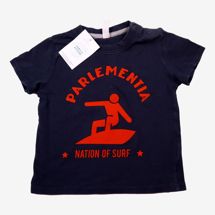 PARLEMENTIA 3 ans tee shirt marine et rouge