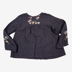 BONPOINT 2 ans blouse grise avec broderies