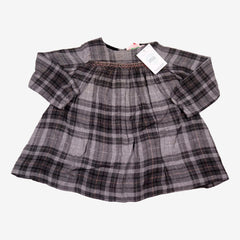 BONPOINT 2 ans robe grise carreaux laine