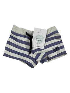 JACADI 18 mois Short de bain rayé bleu tennis