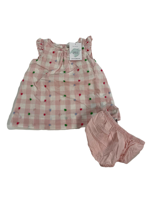 GAP 6/12 mois Ensemble robe vichy rose pois colorées