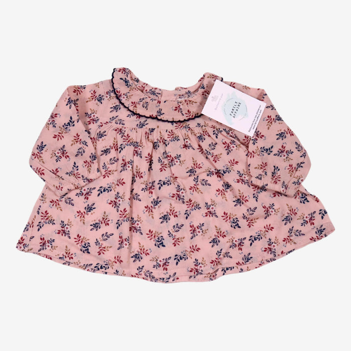 BOUTCHOU 3 mois chemise rose à fleurs