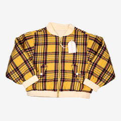 HOLI AND LOVE outlet 8/9 ans blouson tartan jaune